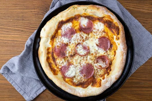gourmet pepperoni pizza golden crust