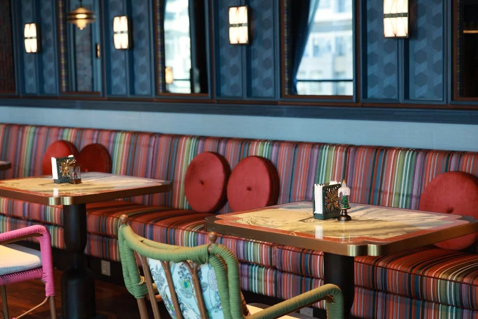 cozy restaurant booth seating intimate